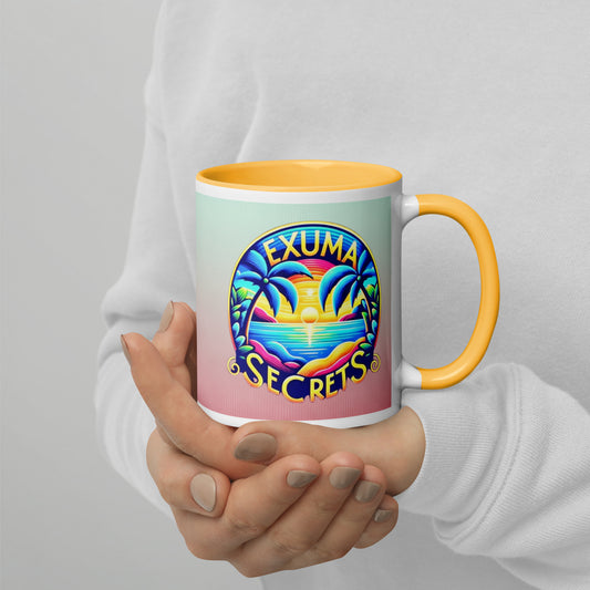 Exuma Secrets Palm Tree Logo Coffee Mug with Color Inside
